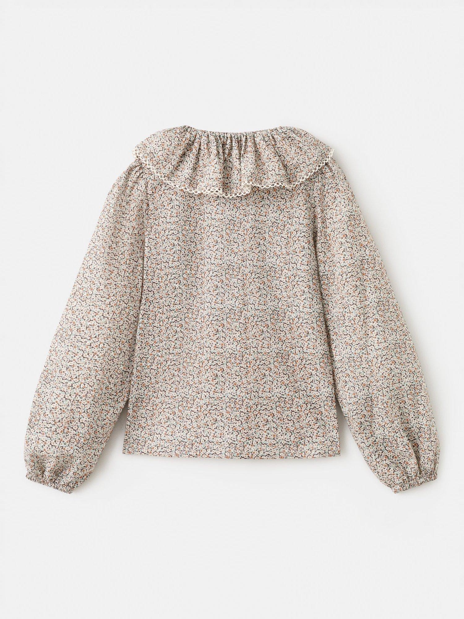 Product image 4 of 8, which shows Mango Kids' Hazel Blouse, Bright Green, 6 years