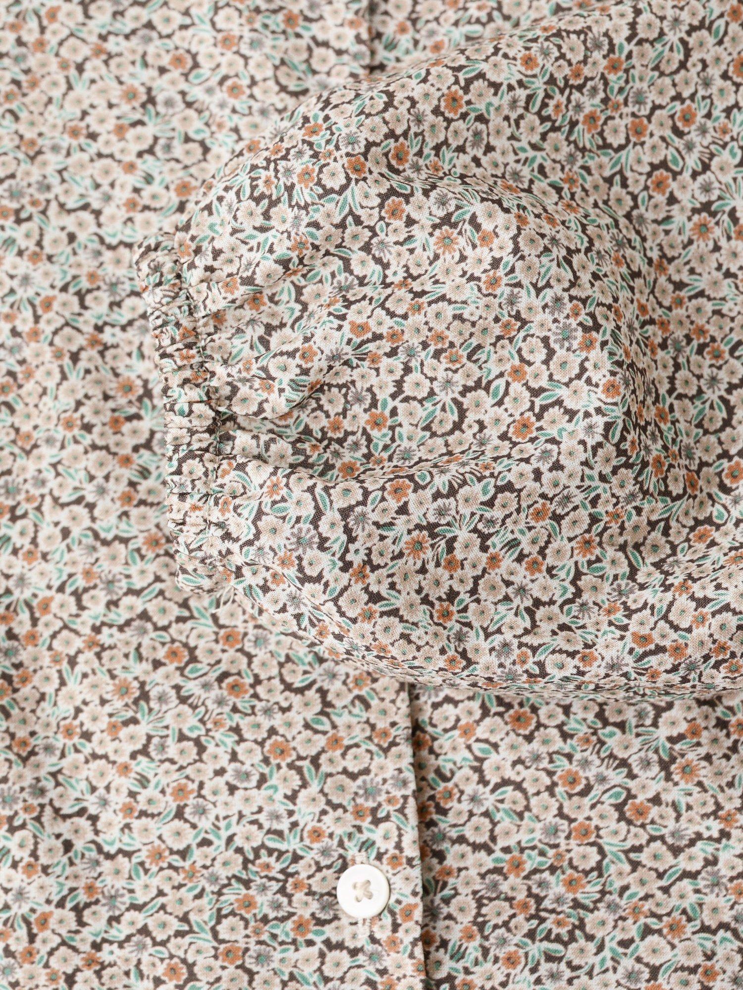 Product image 5 of 8, which shows Mango Kids' Hazel Blouse, Bright Green, 6 years