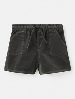 Mango Kids' Bosque Corduroy Drawstring Shorts, Dark Green - view 2, Dark Green