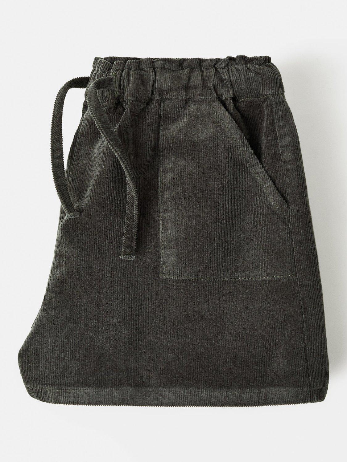 Product image 4 of 5, which shows Mango Kids' Bosque Corduroy Drawstring Shorts, Dark Green, 12-18 months