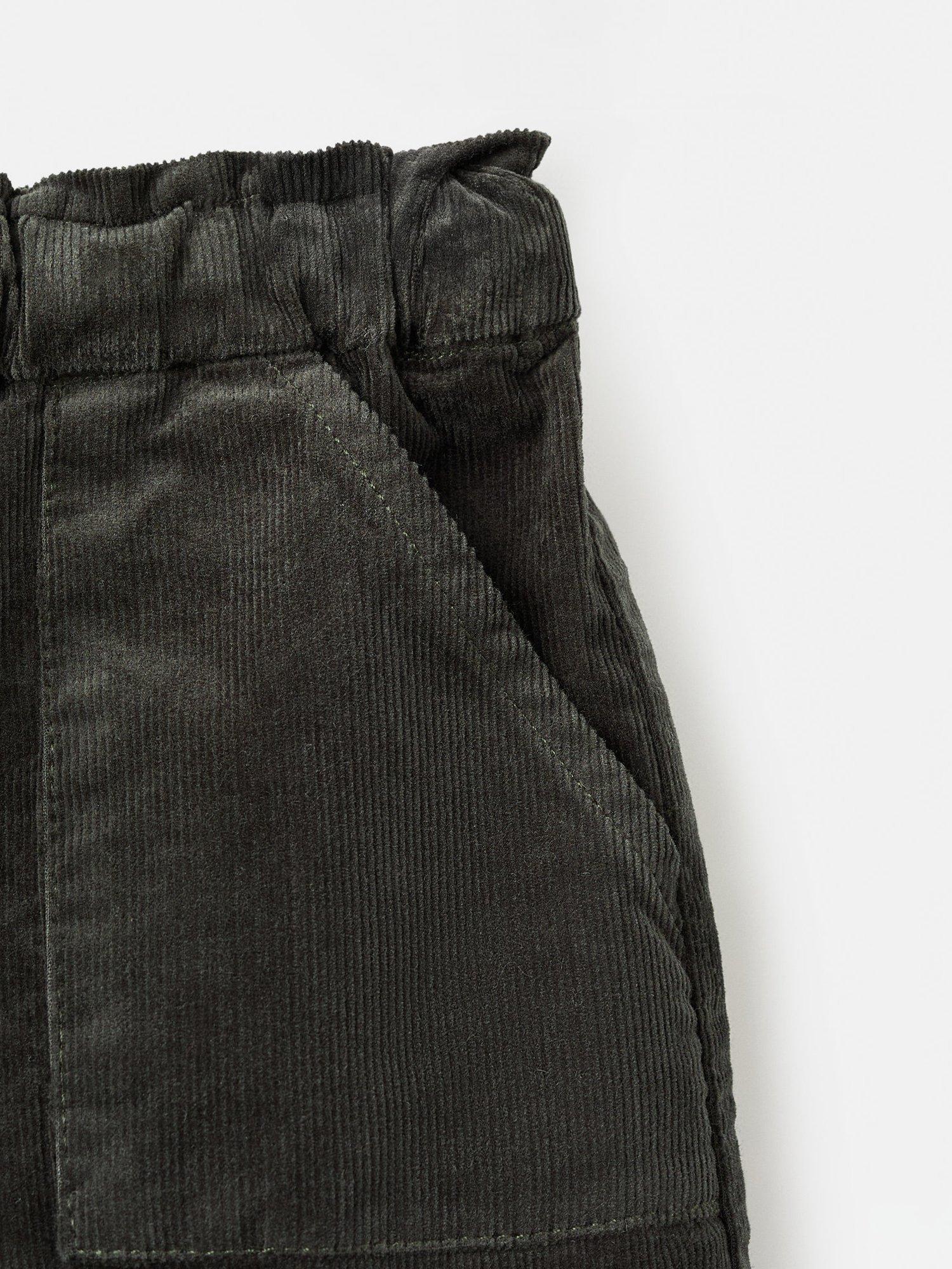 Product image 5 of 5, which shows Mango Kids' Bosque Corduroy Drawstring Shorts, Dark Green, 12-18 months