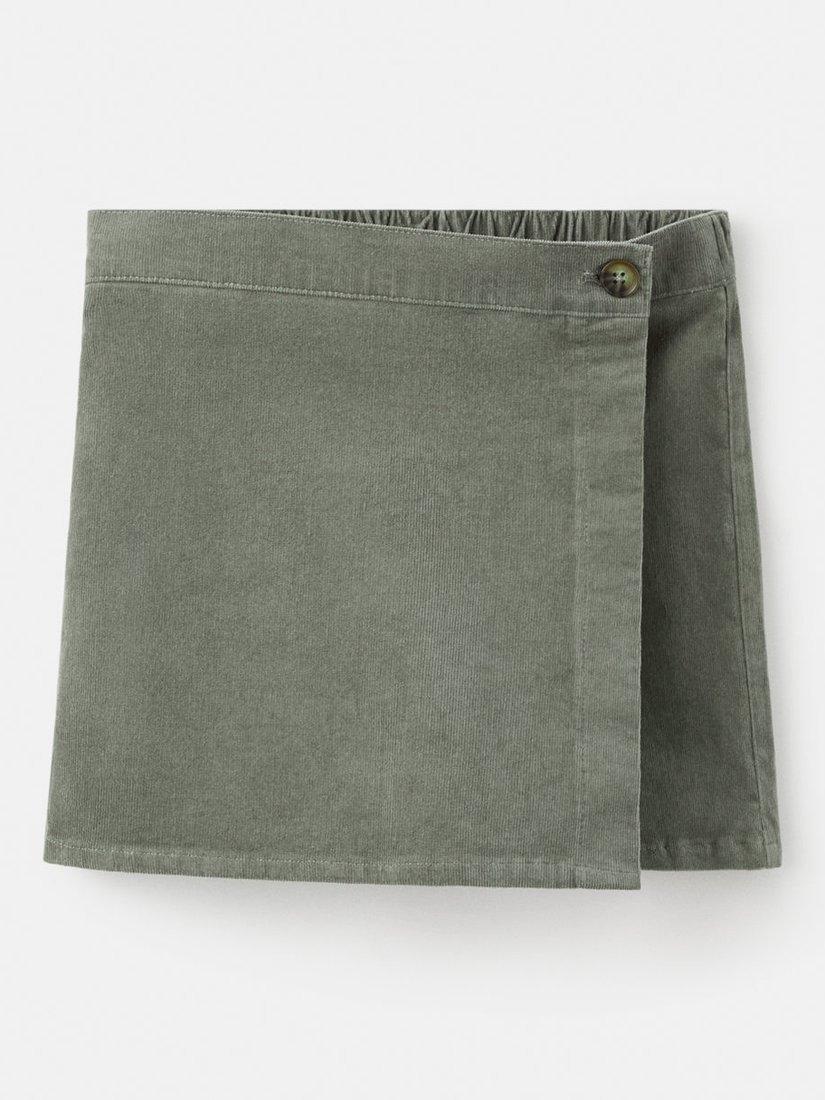 Product image 1 of 4, which shows Mango Naia Corduroy Skort, Beige/Khaki, 11-12 years