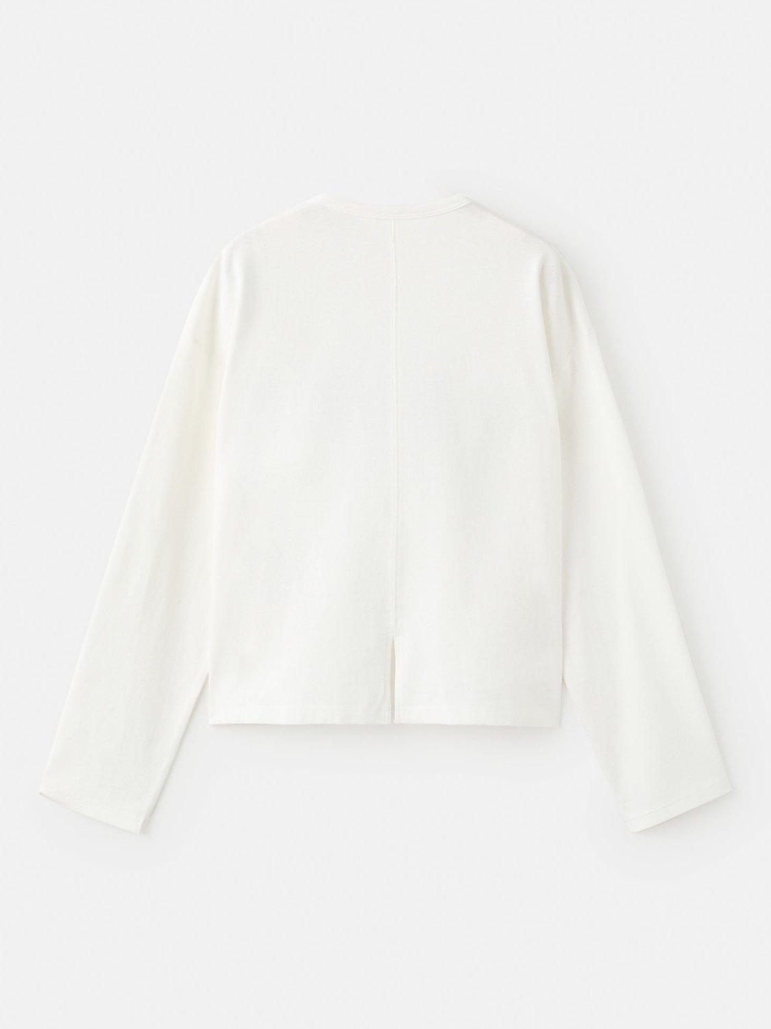 Product image 3 of 5, which shows Mango Kids' Bloom Long Sleeve T-Shirt, Natural White, 9-10 years