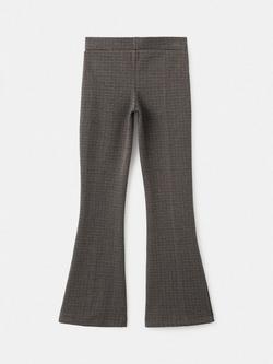 Mango Kids' Oli Tweed Flared Leggings, Brown - view 2, Brown