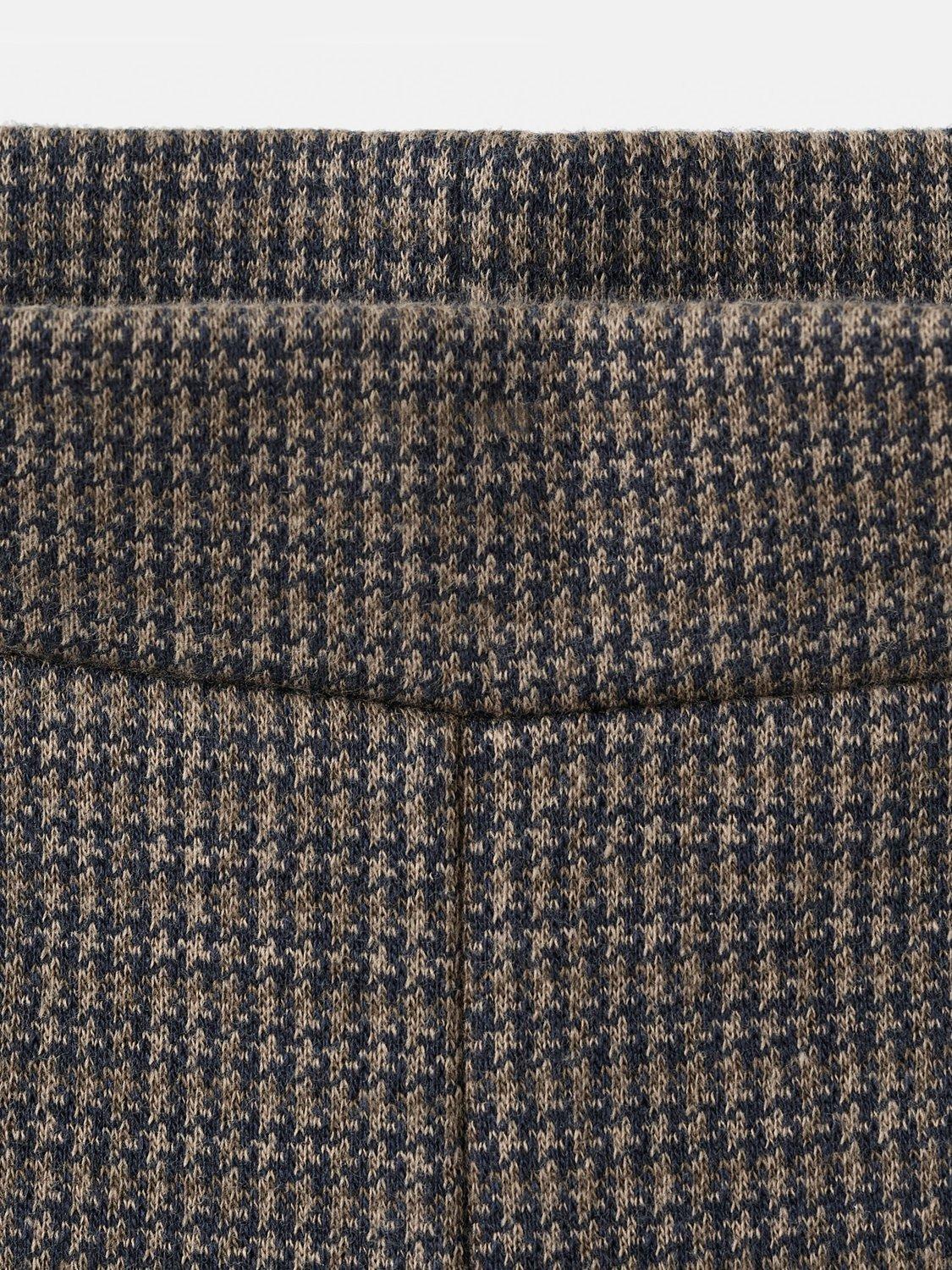 Product image 3 of 4, which shows Mango Kids' Oli Tweed Flared Leggings, Brown, 7 years