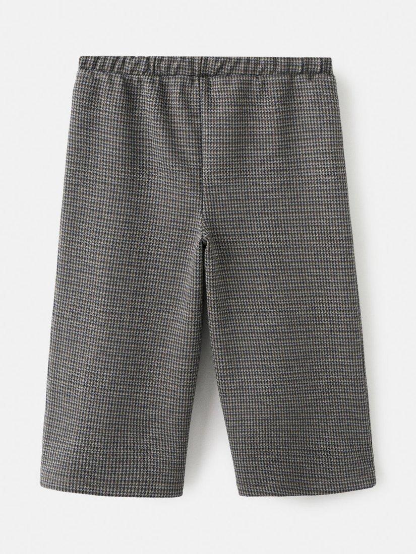 Product image 4 of 6, which shows Mango Kids' Cuadri Dogtooth Trousers, Brown, 12-18 months
