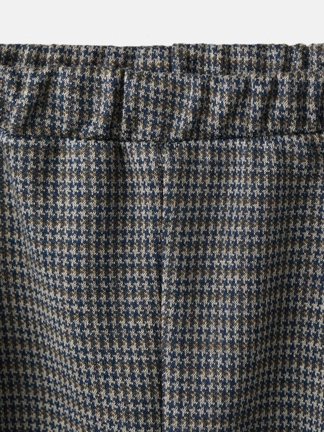 Product image 6 of 6, which shows Mango Kids' Cuadri Dogtooth Trousers, Brown, 12-18 months