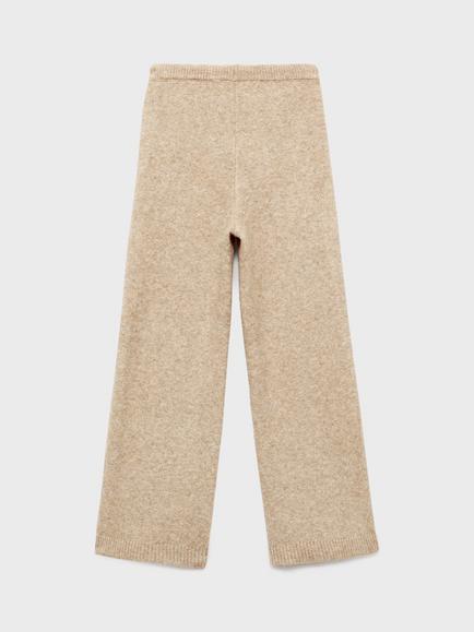 Mango Kids' Haleyp Knitted Drawstring Trousers, Medium Brown - view 2, Medium Brown