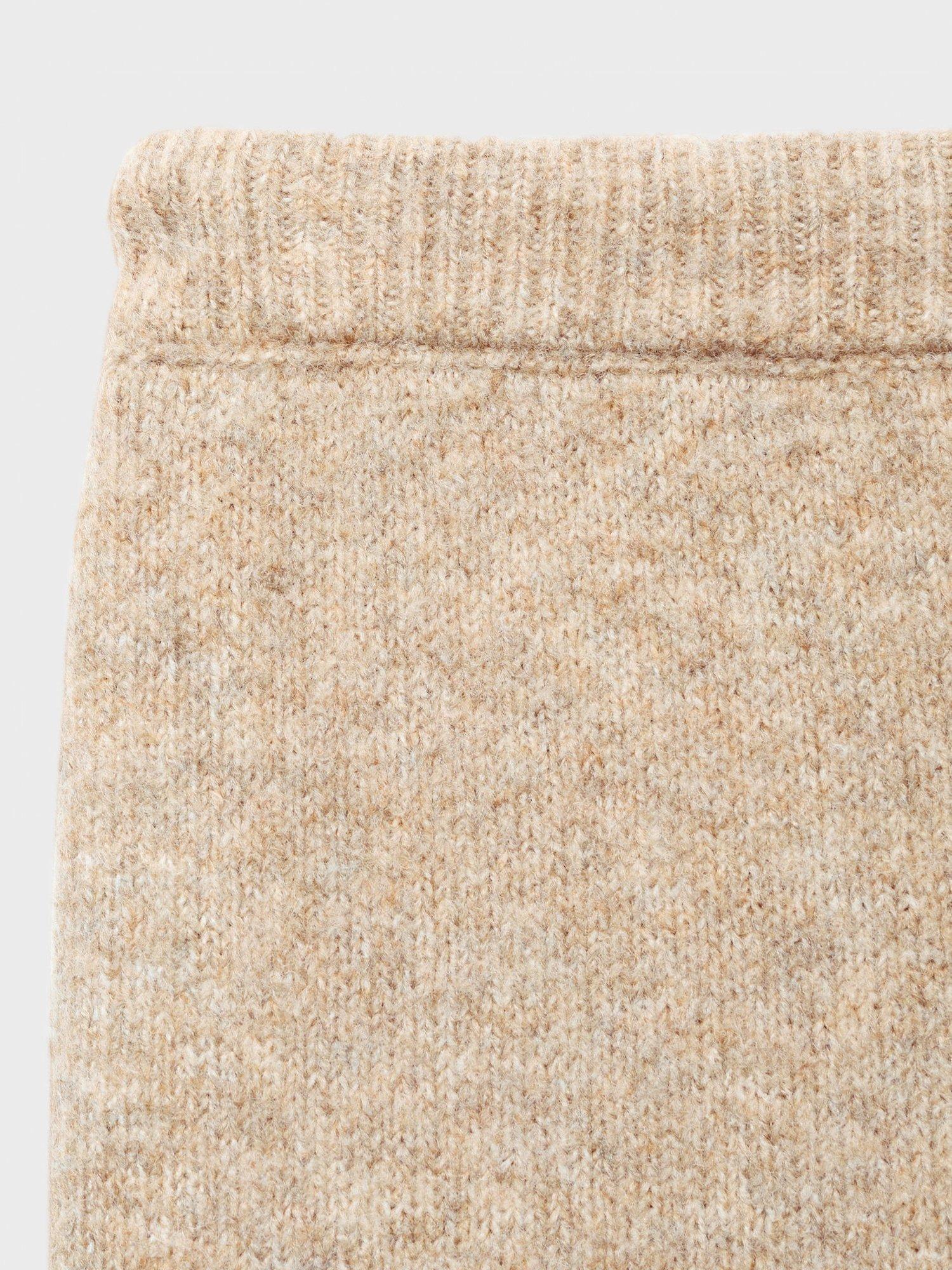 Product image 3 of 4, which shows Mango Kids' Haleyp Knitted Drawstring Trousers, Medium Brown, 9-10 years