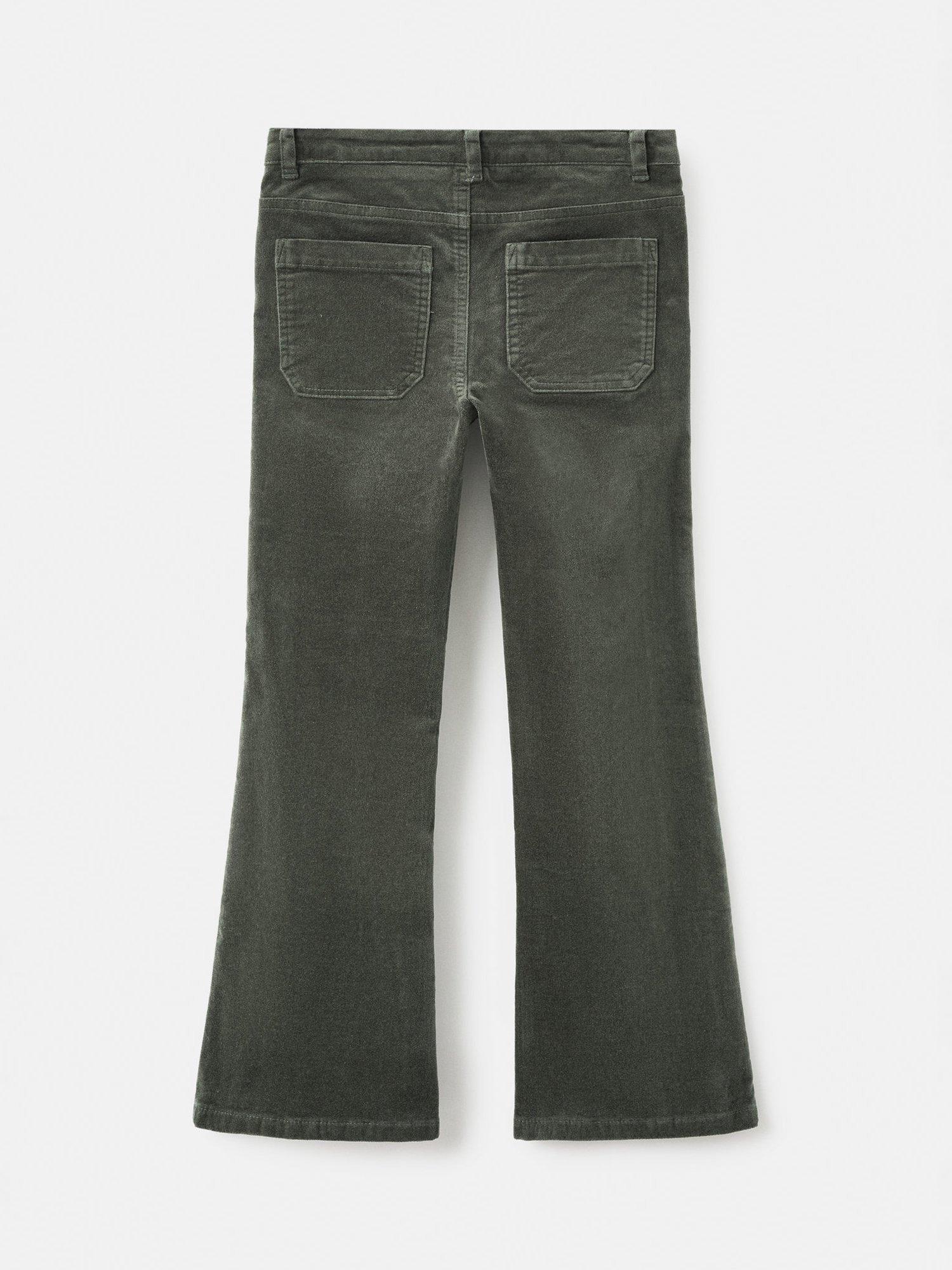 Product image 3 of 5, which shows Mango Kids' Velve Cotton Flared Trousers, Beige/Khaki, 10 years