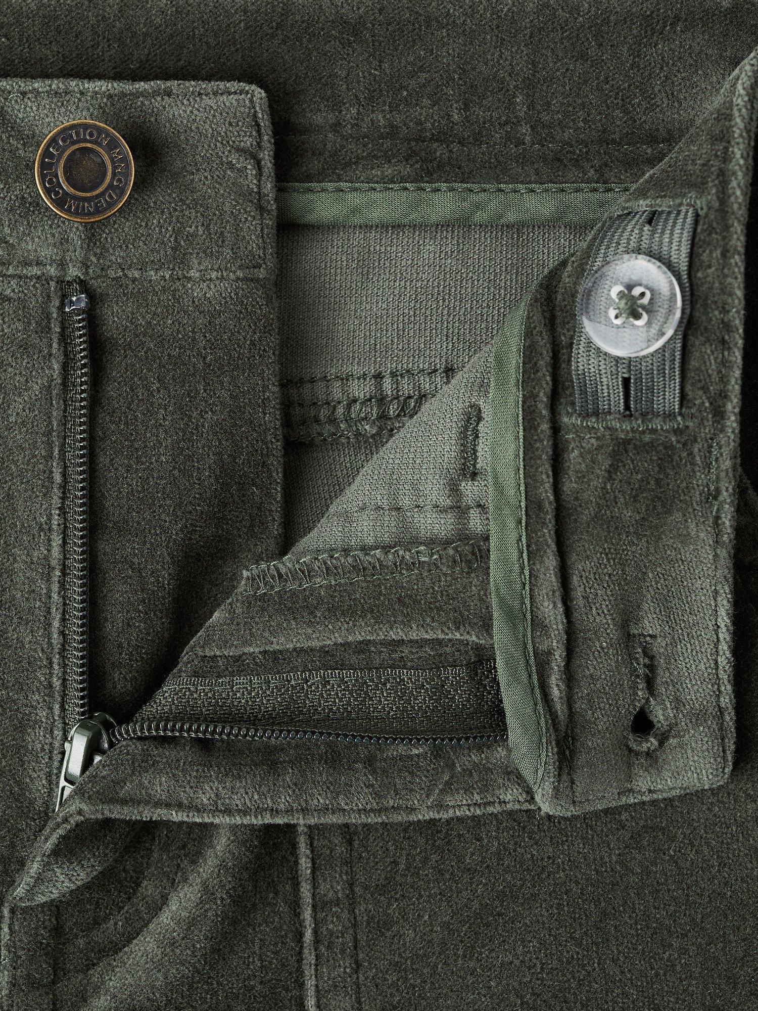 Product image 5 of 5, which shows Mango Kids' Velve Cotton Flared Trousers, Beige/Khaki, 10 years