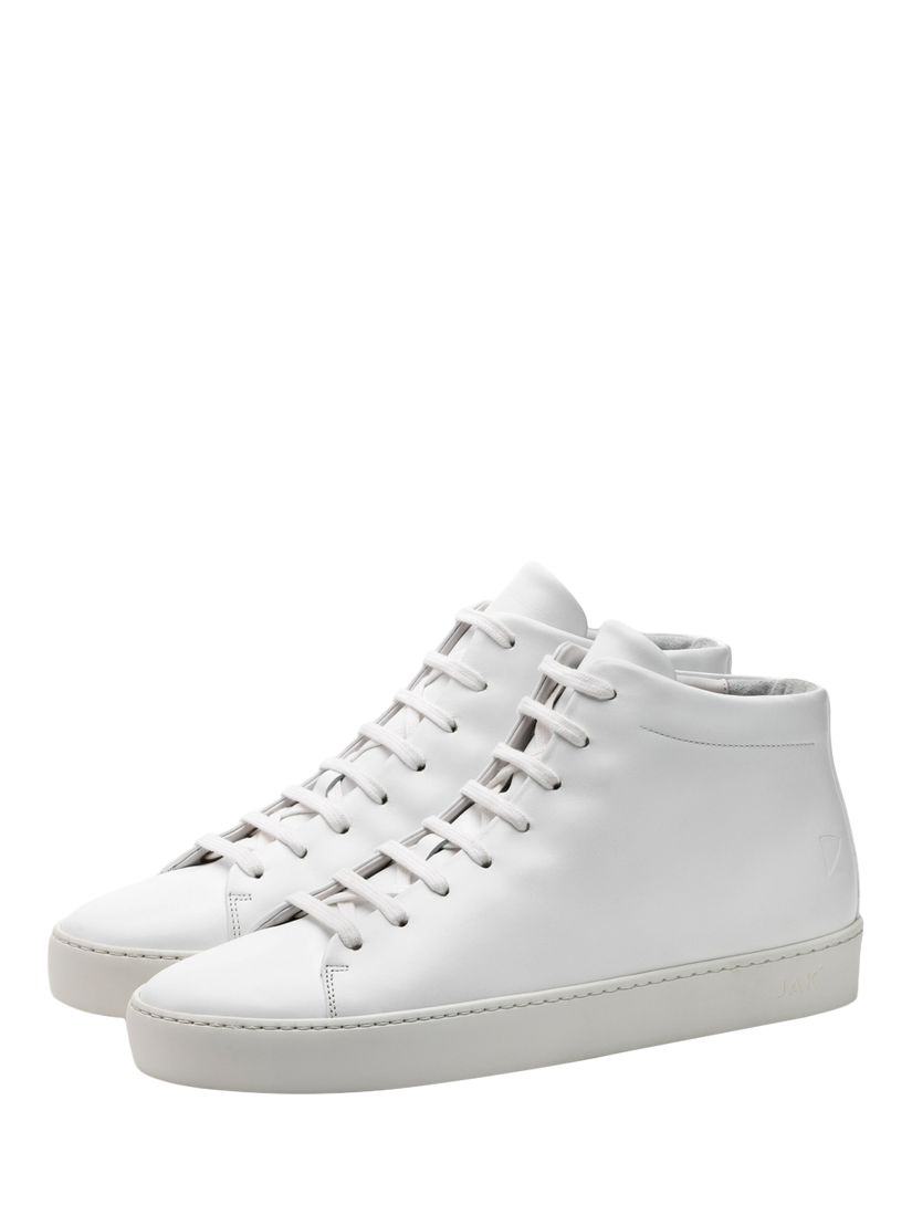 Product image 2 of 4, which shows JAK Royal Leather Hi-Top Trainers, White, EU40