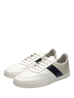 JAK Atlas Low II Leather Trainers, Blue Dust - view 2, Blue Dust