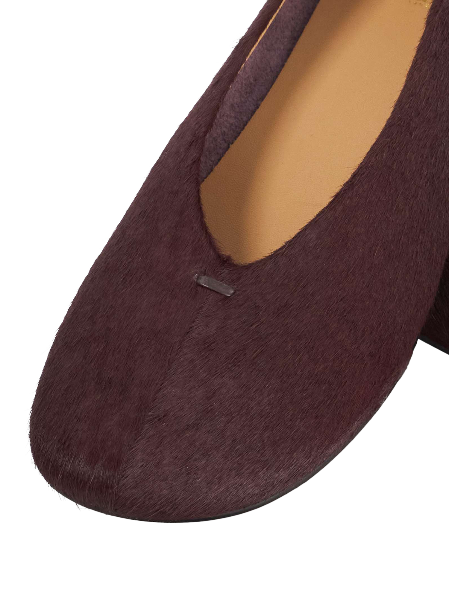 Product image 6 of 6, which shows Dune London Highcut Leather Pumps, Burgundy, 3