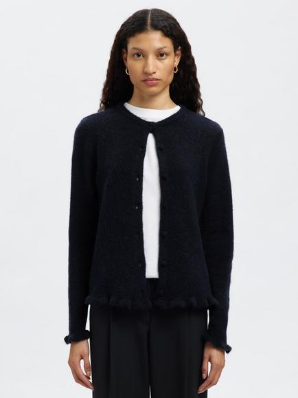 Selected Lulu Cardigan, Dark Sapphire Mel, Dark Sapphire Mel