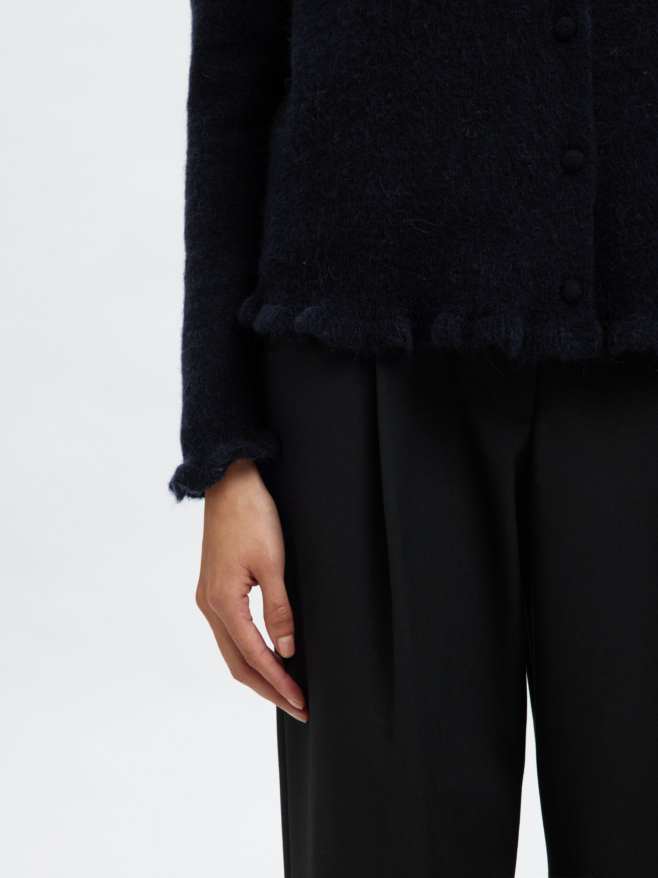 Product image 3 of 6, which shows Selected Lulu Cardigan with Wool, Dark Sapphire Mel, XS