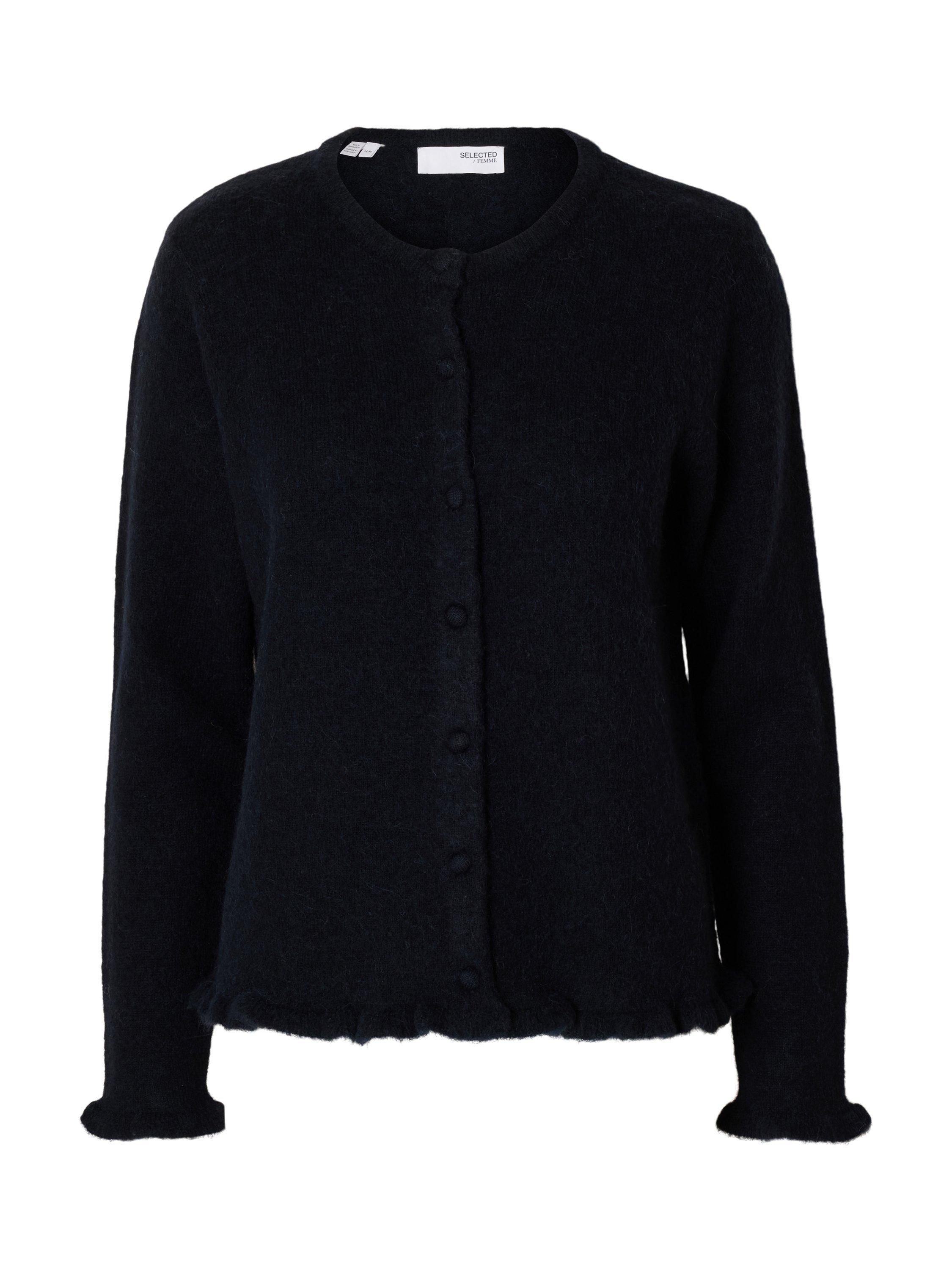 Product image 6 of 6, which shows Selected Lulu Cardigan with Wool, Dark Sapphire Mel, XS