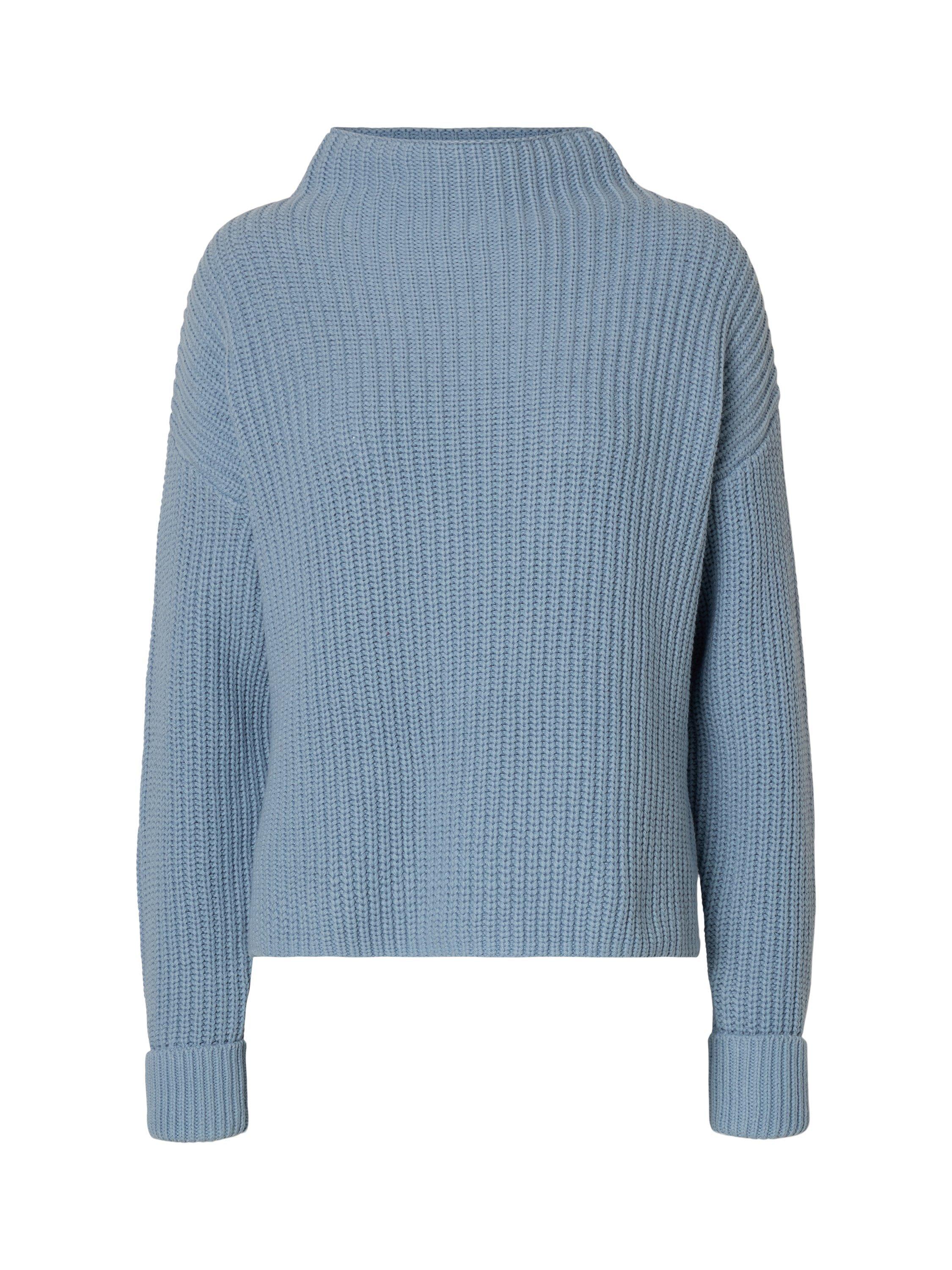 Product image 6 of 6, which shows Selected Selma High Crew Neck Jumper, Blue, XS