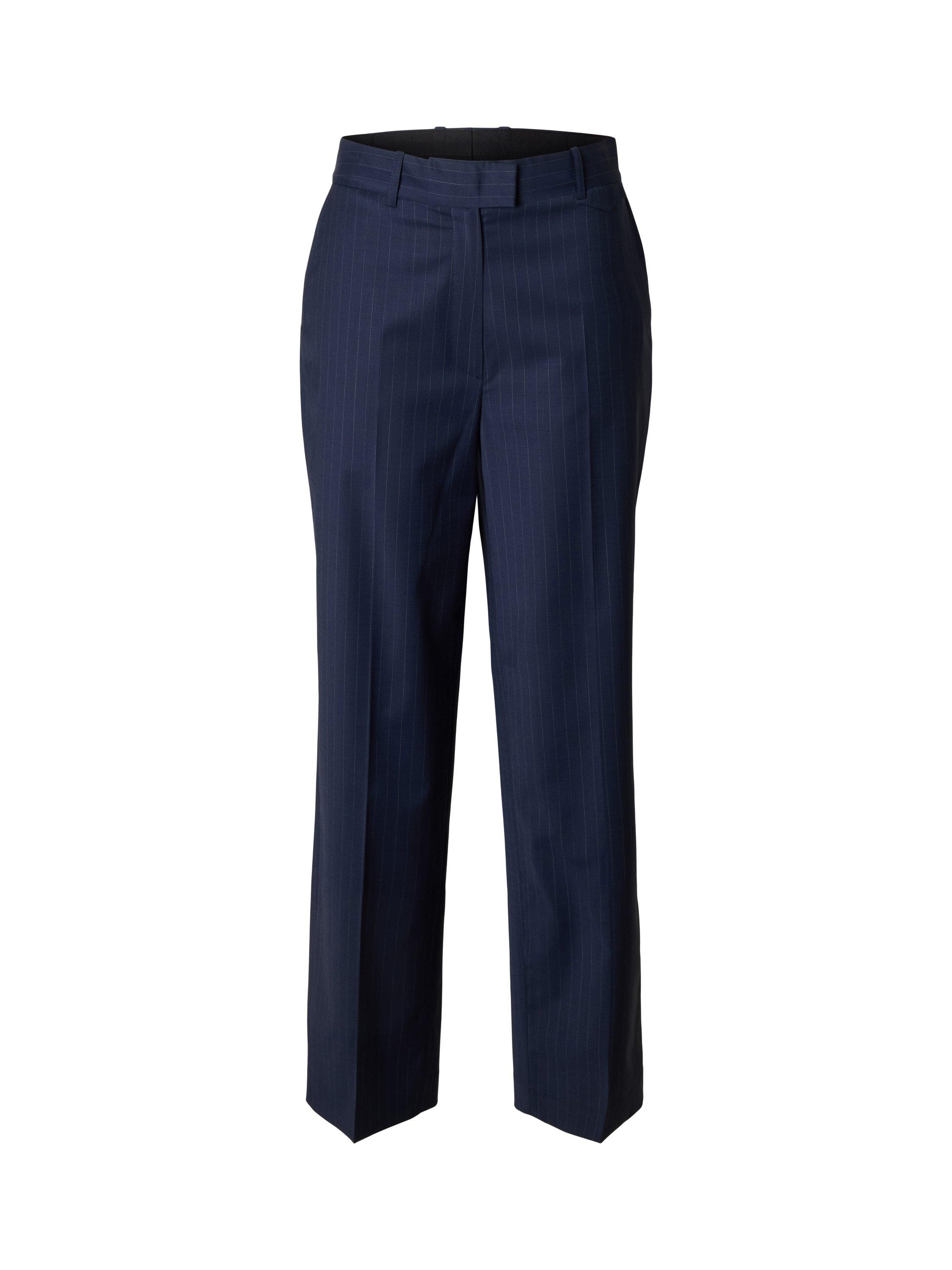 Product image 6 of 6, which shows Selected Pinstripe Tailored Trousers, Navy, 34