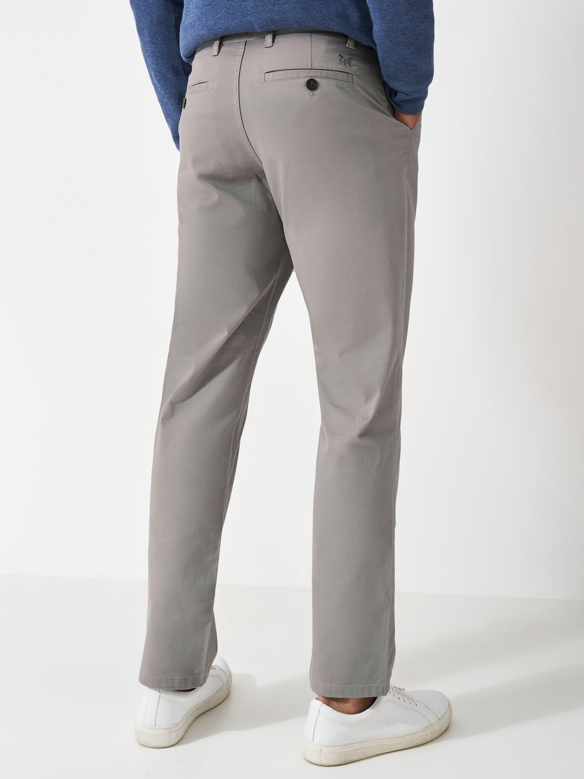 Product image 2 of 5, which shows Crew Clothing Straight Fit Chinos, Light Grey, 30S
