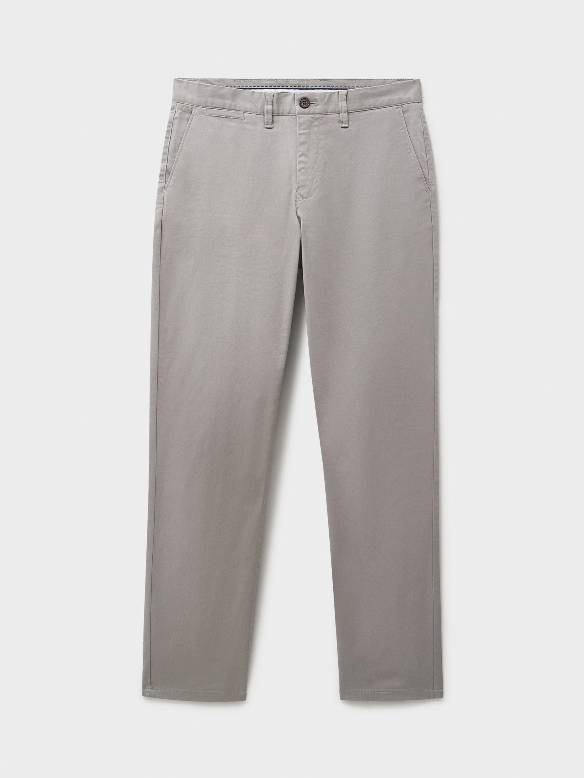 Product image 5 of 5, which shows Crew Clothing Straight Fit Chinos, Light Grey, 30S