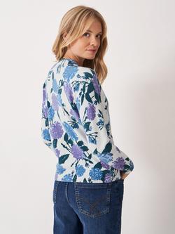 Crew Clothing Floral Crew Neck Jumper, Multi - view 2, Multi