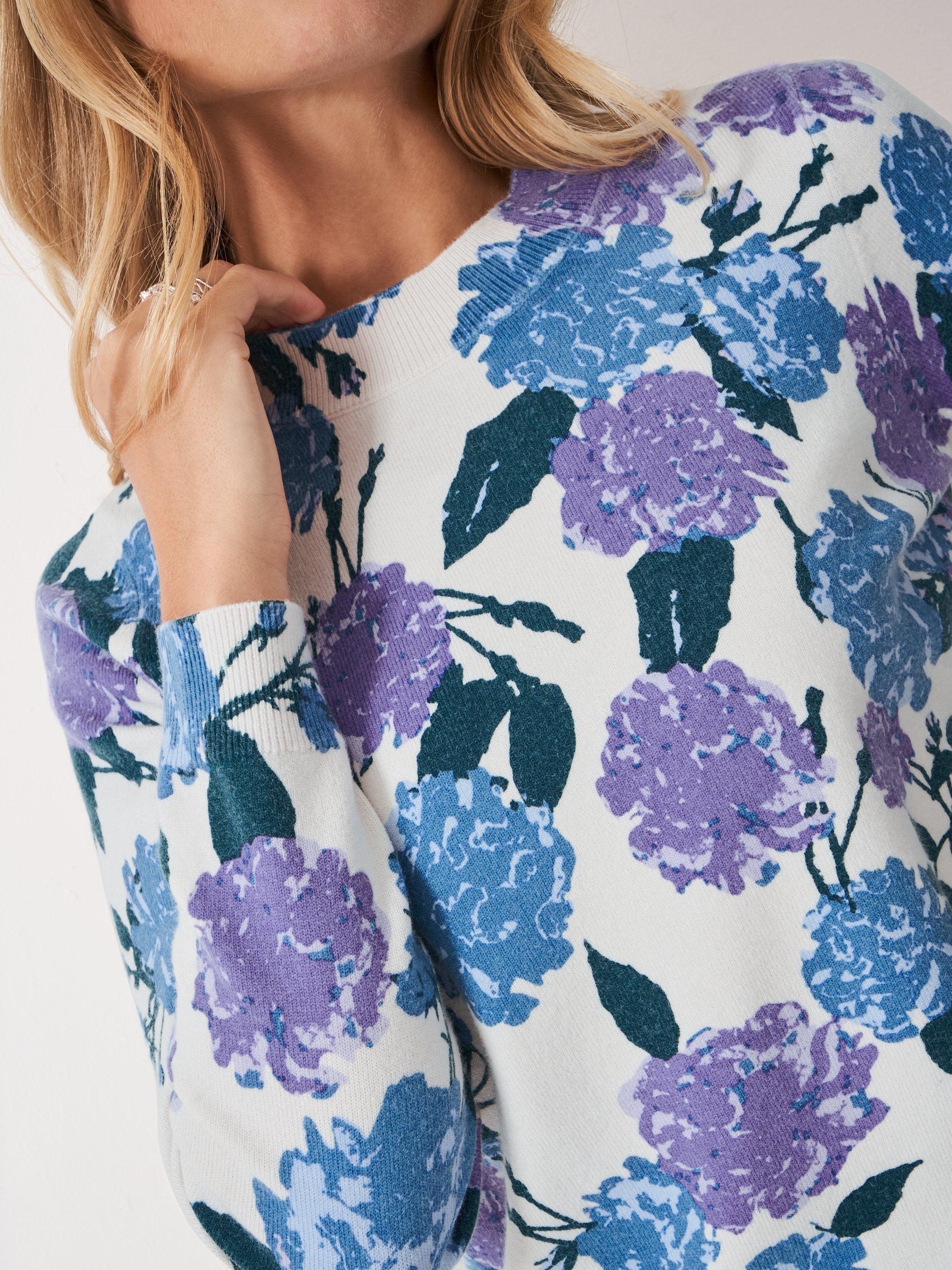 Product image 4 of 5, which shows Crew Clothing Floral Crew Neck Jumper, Multi, 10