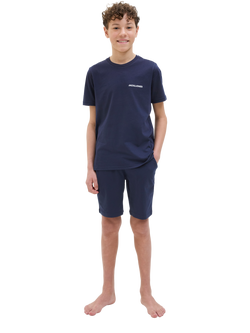 Jack & Jones Kids'  Everest T-Shirt and Shorts Set, Navy, Navy