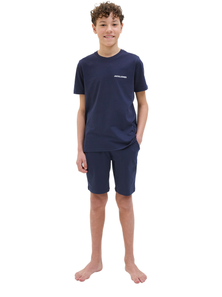 Jack & Jones Kids' Everest T-Shirt & Short Pyjamas Set, Navy, Navy