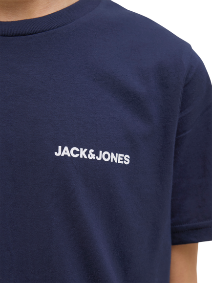 Jack & Jones Kids' Everest T-Shirt & Short Pyjamas Set, Navy - view 2, Navy