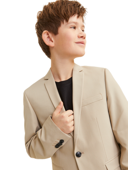 Jack and Jones Kids' JPRSOLAR Super Slim Fit Blazer, Pure Cashmere - view 2, Pure Cashmere