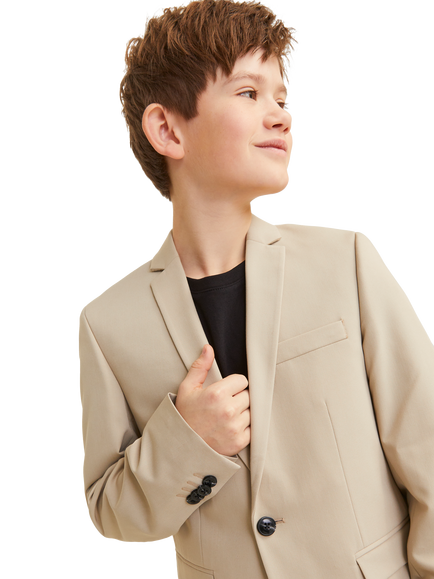 Jack and Jones Kids' Suit Blazer, Stone - view 2, Stone