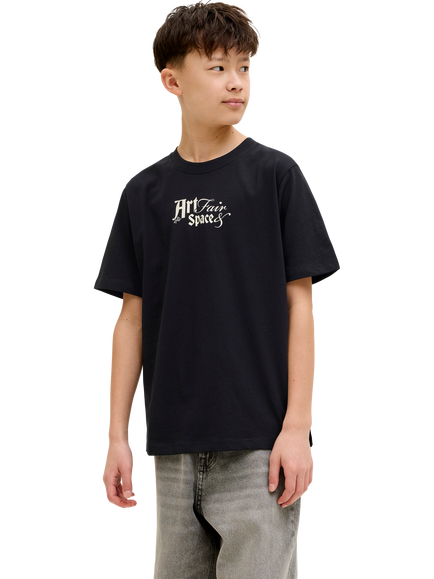 Jack & Jones Kids' Jorfruit Art Print T-Shirt, Black, Black