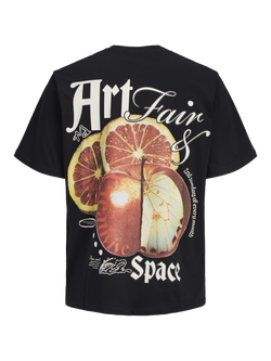 Jack & Jones Kids' Jorfruit Art Print T-Shirt, Black - view 2, Black