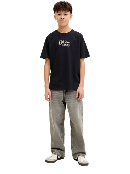 Jack & Jones Kids' Jorfruit Art Print T-Shirt, Black - view 2, Black