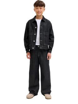 Jack & Jones Kids' JJIDAVE Wide Fit Baggy Jeans, Blue Denim - view 2, Blue Denim