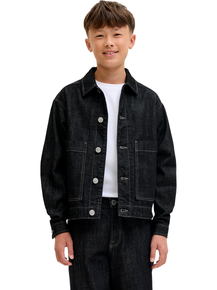 Jack & Jones Kids' JILLOYD Denim Jacket, Blue Denim - view 2, Blue Denim