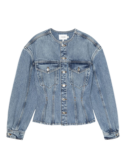 FRAME The Nipped Denim Jacket, Blue, Blue