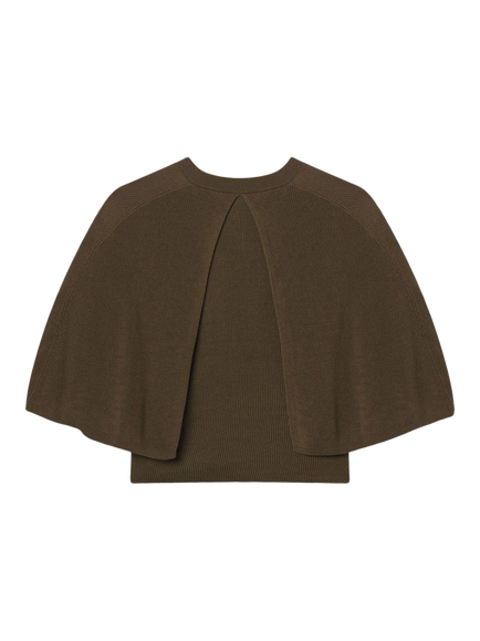 FRAME The Flounce Cap Sleeve Jumper, Military Green - view 2, Military Green