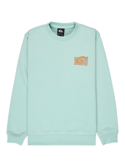 Quiksilver Kids' Graphic Crew Neck Sweatshirt, Blue Haze, Blue Haze