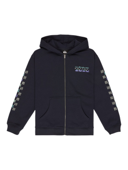 Quicksilver Kids' Graphic Hero Zipped Hoodie, Dark Navy, Dark Navy
