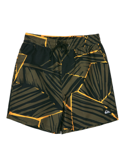 Quiksilver Kids' Volley Logo Swim Shorts, Grape Leaf, Grape Leaf