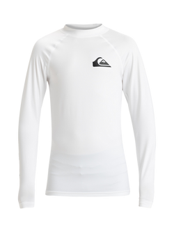 Quiksilver KIds' UPF 50 Long Sleeve Surf T-Shirt, White, White