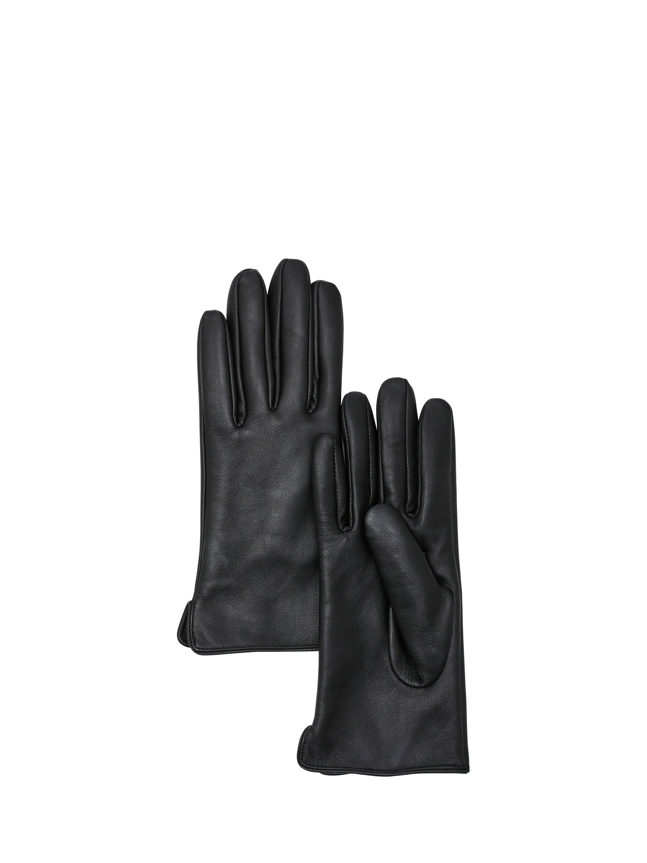 Product image 1 of 3, which shows French Connection Leather Gloves, Chocolate, L