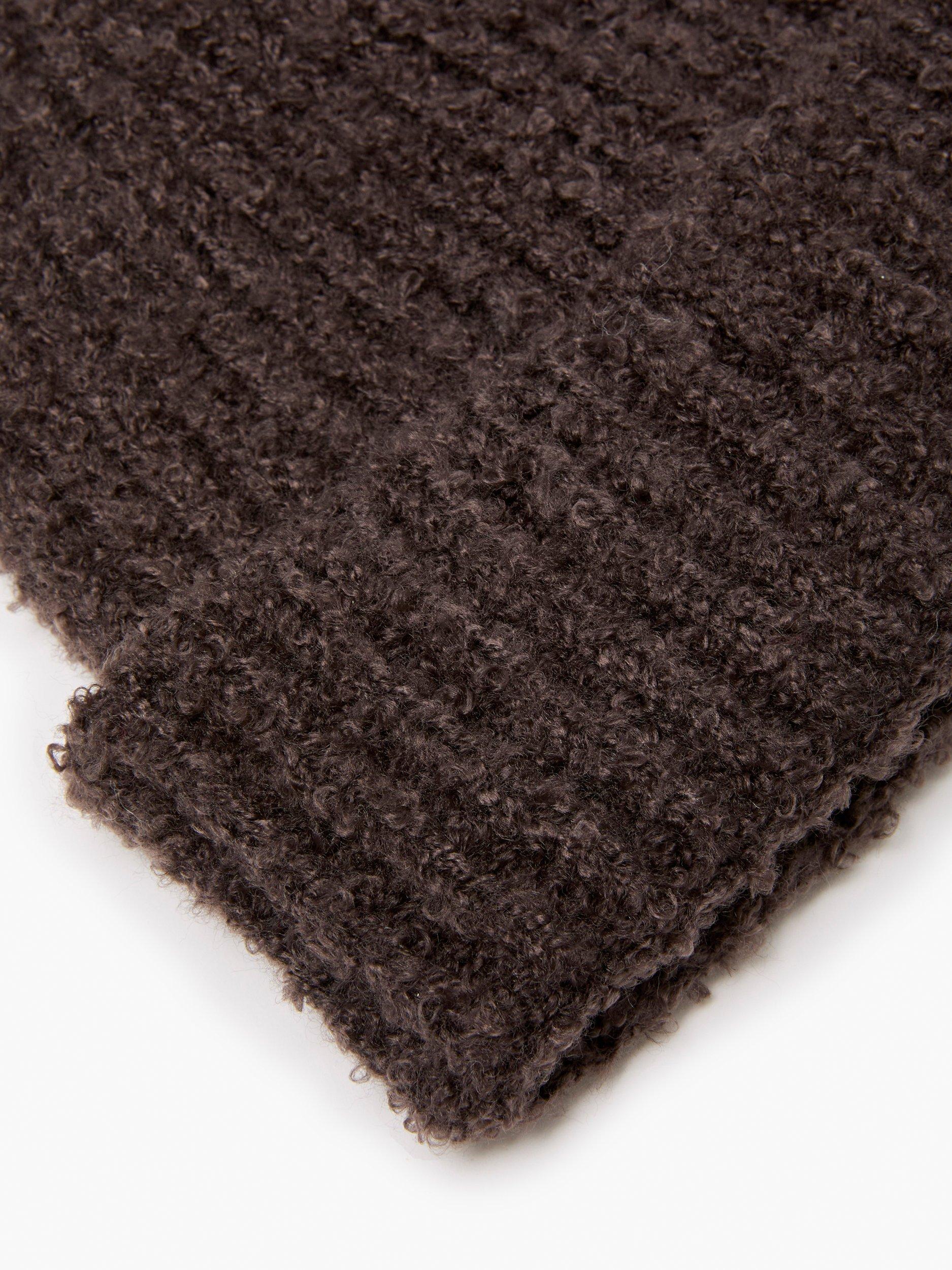 Product image 3 of 3, which shows French Connection Boucle Beanie Hat, Chocolate