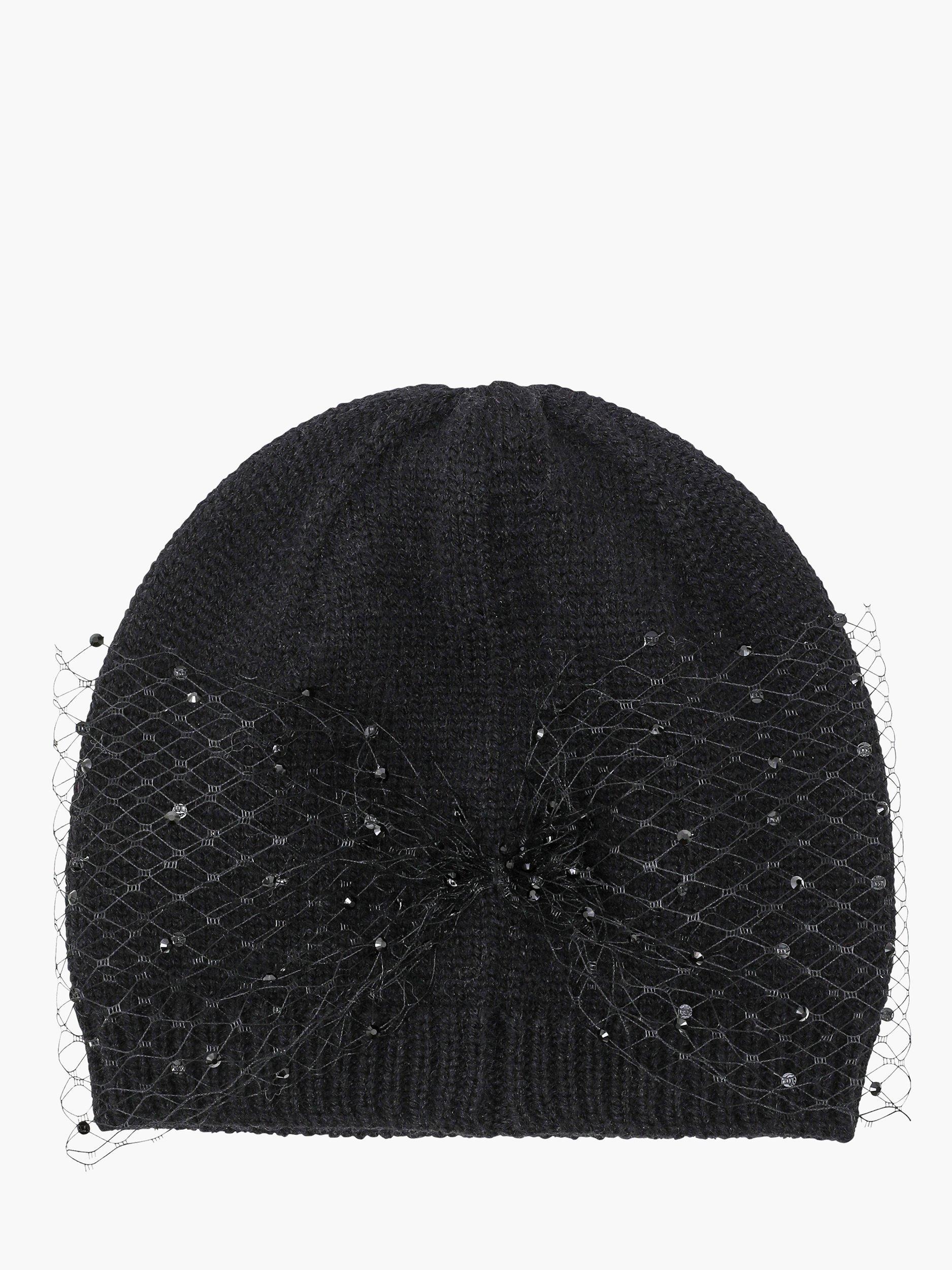 Product image 1 of 2, which shows French Connection Diamante Beanie, Black, One Size