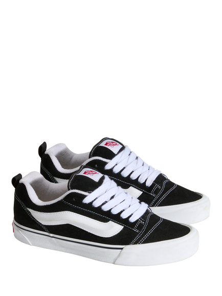 Vans Knu Skool Lace-Up Tainers, Black/True White - view 2, Black/True White