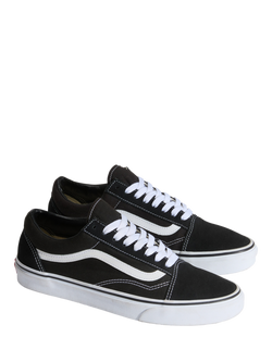Vans Old Skool Lace-Up Tainers, Black/White - view 2, Black/White