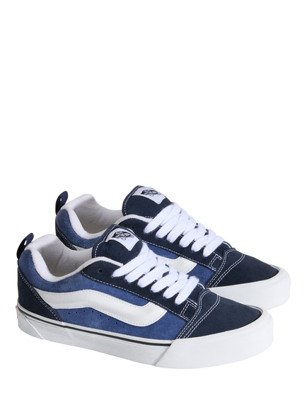 Vans Knu Skool Lace-Up Tainers, Navy/True White - view 2, Navy/True White
