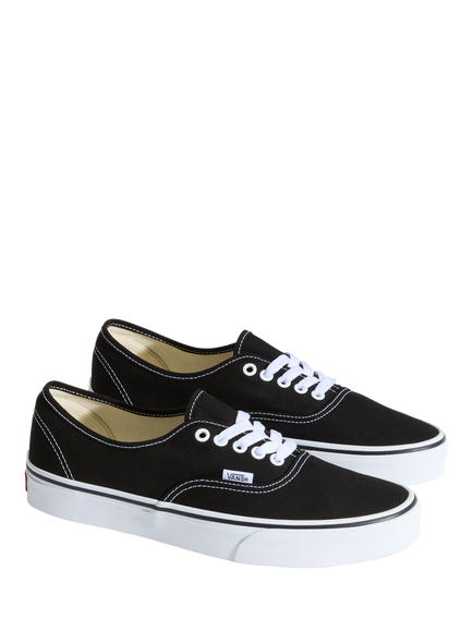 Vans Authentic Canvas Trainers, Black/White - view 2, Black/White